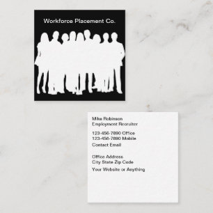 Carte De Visite Carré Agence de placement de travail