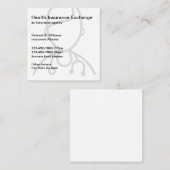 Carte De Visite Carré Agent d'assurance unique (Devant / Derrière)