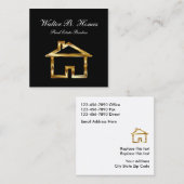 Carte De Visite Carré Agent immobilier chic (Devant / Derrière)