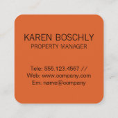 Carte De Visite Carré Agent immobilier | Maison et bâtiments | Code QR (Dos)