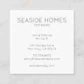 Carte De Visite Carré Agent immobilier unique Surf de plage Vélo photo (Dos)