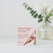 Carte De Visite Carré Aide à domicile Aide à la société (Debout devant)