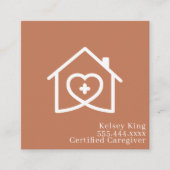 Carte De Visite Carré Aide à domicile pour les aidants professionnels (Devant)
