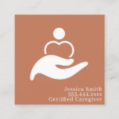 Carte De Visite Carré Aide d'accueil pour les aidants professionnels (Devant)
