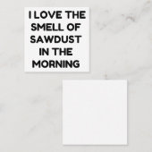 CARTE DE VISITE CARRÉ AIME L'ODEUR DE LA POUSSIÈRE (Devant / Derrière)