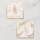 CARTE DE VISITE CARRÉ AÎNE D'OR FAUX+MARBRE (Devant / Derrière)