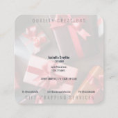 Carte De Visite Carré Ajouter le code QR de Noël photo (Dos)