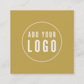 Carte De Visite Carré Ajouter Logo Couleur modifiable Bordure blanche Mé (Dos)