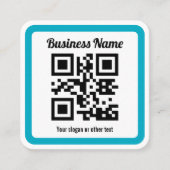 Carte De Visite Carré Ajouter l'URL de n'importe quel site Web et créer (Devant)