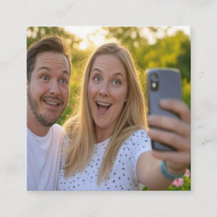 Carte De Visite Carré Ajouter un selfie personnalisé