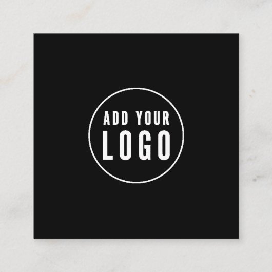 Carte De Visite Carré Ajouter votre cercle de logo personnalisé professi (Devant)