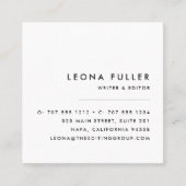 Carte De Visite Carré Ajouter votre logo | Noir moderne, blanc et gris (Devant)