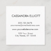 Carte De Visite Carré Ajouter votre logo personnalisé Ocean Blue and Whi (Dos)