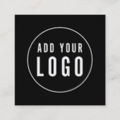 Carte De Visite Carré Ajouter Votre Logo Simple Moderne Couleur Modifiab (Devant)