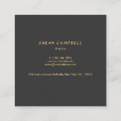 Carte De Visite Carré Ajouter votre photo Consultant immobilier (Dos)