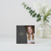 Carte De Visite Carré Ajouter votre photo Consultant immobilier (Debout devant)