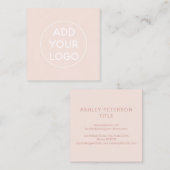 Carte De Visite Carré Ajoutez le logo fait sur commande simples que (Devant / Derrière)