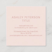 Carte De Visite Carré Ajoutez le logo fait sur commande simples que (Dos)
