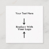 Carte De Visite Carré Ajoutez votre logo (Devant)