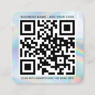 Carte De Visite Carré Ajoutez votre logo personnalisé et votre code QR d