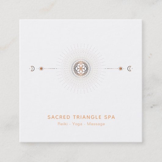 Carte De Visite Carré *~* Alchemy Moon Shaman Sacré Geometry Mandala (Devant)