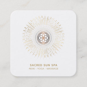 Carte De Visite Carré *~* Alchimie - Mandala Shaman SUN Géométrie sacr