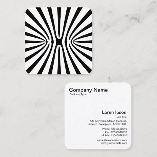 Carte De Visite Carré Alien Xebra (Devant / Derrière)