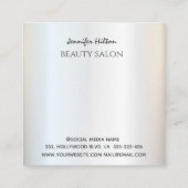 Carte De Visite Carré Allant brillant argent lashes oeil maquillage (Dos)