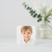 Carte De Visite Carré Allergie alimentaire Information sur les parents d (Debout devant)