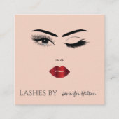 Carte De Visite Carré Alluring moderne simple sensuel simple visage fill (Devant)