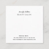 Carte De Visite Carré Alluring moderne simple sensuel visage fille (Dos)