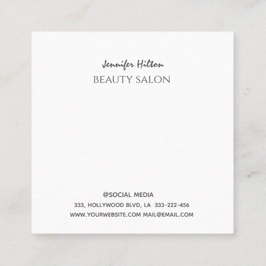 Carte De Visite Carré Alluring moderne simple sensuelle simple winking f (Dos)