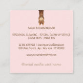 Carte De Visite Carré Alpaca bébé rose (Dos)