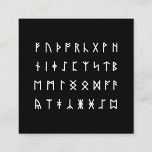 Carte De Visite Carré Alphabet Runique [Futhorc]