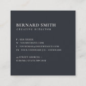 CARTE DE VISITE CARRÉ ALPHABÈTES FLORAUX BLEUS DOUX NOM LETTRE B (Dos)