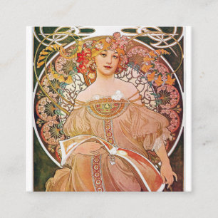 Carte De Visite Carré Alphonse Mucha - Daydream