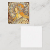 Carte De Visite Carré Alphonse Mucha Zodiac (Devant / Derrière)