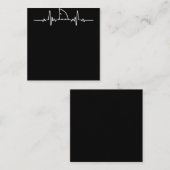 Carte De Visite Carré Amateurs de requins Coeur des requins Animaux d'Oc (Devant / Derrière)