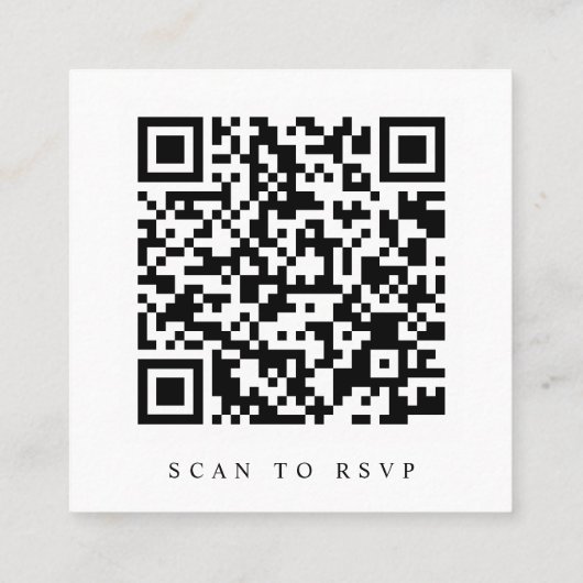 Carte De Visite Carré AMBER Automne Citrouille Automne QR Code RSVP Carr (Dos)