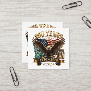 Carte De Visite Carré Américain 250e anniversaire USA Patriotique 4 juil