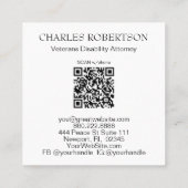 Carte De Visite Carré *~* Américain. Aigle à drapeau QR AP16 (Dos)