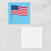 Carte De Visite Carré american flag (Devant / Derrière)