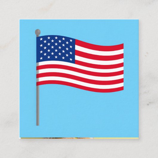 Carte De Visite Carré american flag (Devant)