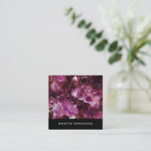 Carte De Visite Carré Améthyste mauve cristal professionnel (Debout devant)