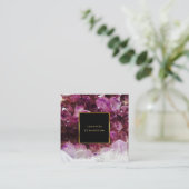 Carte De Visite Carré Améthyste mauve cristal professionnel (Debout devant)