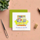 Carte De Visite Carré Ameublement aquarelle Décor décorateur