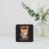 Carte De Visite Carré amour de chat mignon (Debout devant)