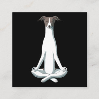 Carte De Visite Carré Amoureux des chiens | Yoga Italien Greyhound