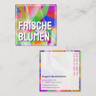 Carte De Visite Carré Amoureux des couleurs Abstraction