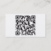 Carte De Visite Carré analysable de code barres de QR (Dos)